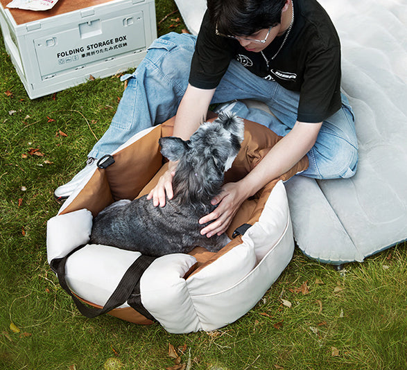 Waterproof 2-in-1 Dog Car Seat - Non-Slip Base & Quick-Dry Fabric | FriskFable - friskfable