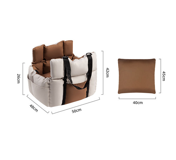 Waterproof 2-in-1 Dog Car Seat - Non-Slip Base & Quick-Dry Fabric | FriskFable - friskfable