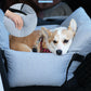 2-in-1 Striped Dog Car Seat | Machine-Washable & Year-Round Use | FriskFable - friskfable
