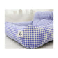 Plaid Dog Car Seat with Neck Support - All-Season Travel Safety | FriskFable - friskfable