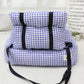 Plaid Dog Car Seat with Neck Support - All-Season Travel Safety | FriskFable - friskfable