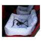 Plaid Dog Car Seat with Neck Support - All-Season Travel Safety | FriskFable - friskfable
